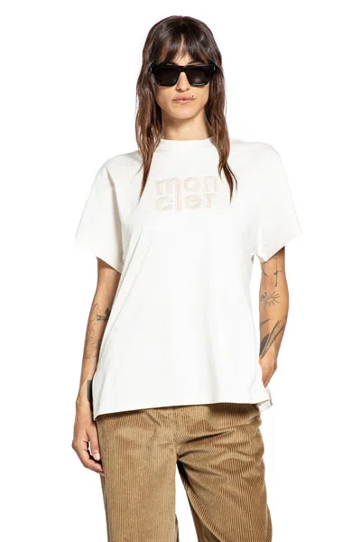 Moncler Logo Patch Cotton T-shirt In White