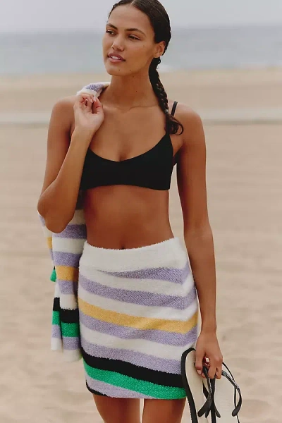 Daily Practice By Anthropologie Daily Practice Cozy Stripe Sweater Mini Skirt In Multi