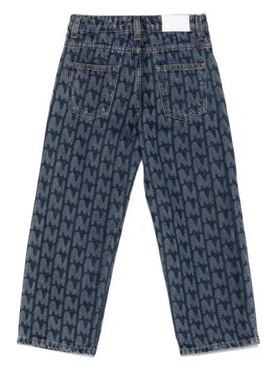 经典印花五口袋牛仔裤