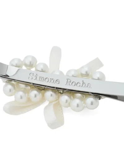 珠饰蝴蝶结发夹