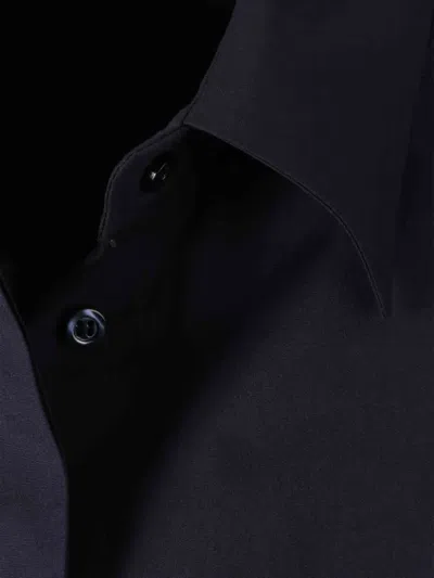 Peserico Embellished-cuff Cropped-hem Shirt In Blue