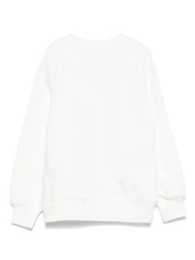 Msgm Abstract-print Sweatshirt In White