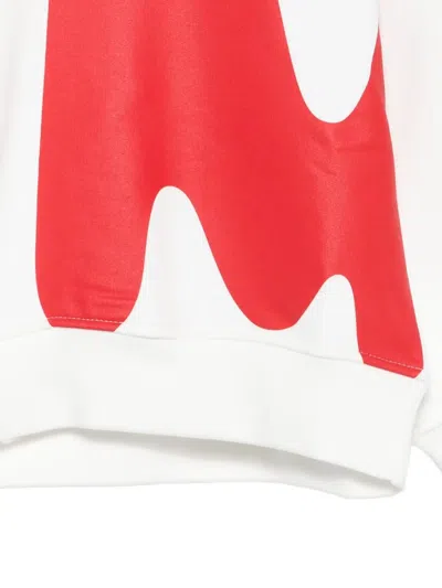 Msgm Abstract-print Sweatshirt In White