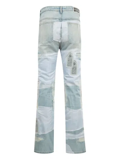 Who Decides War Winged Organza Patchwork Jeans In Multi