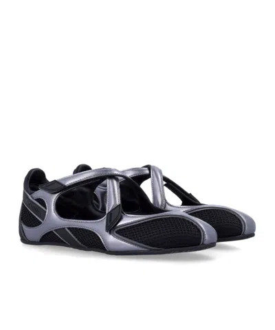 Attico Flat Shoes Blacks And Greys In Black