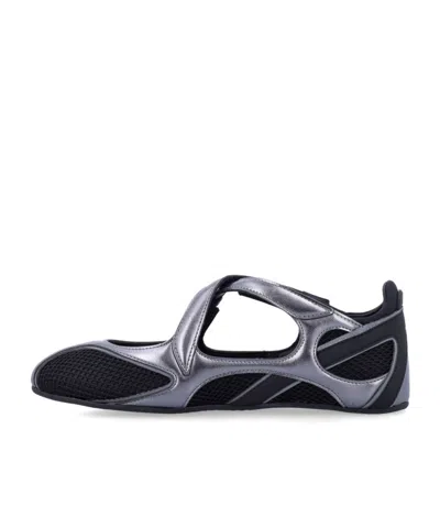 Attico Flat Shoes Blacks And Greys In Black
