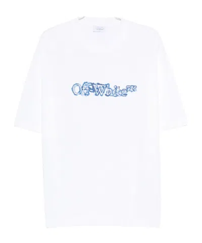 Off-white Cloudy Arrow Skate Cotton T-shirt In White