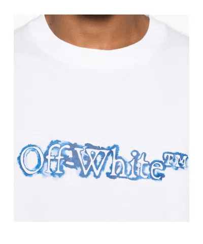 Off-white Cloudy Arrow Skate Cotton T-shirt In White