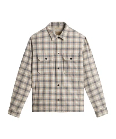 Woolrich Plaid Pattern Jacket Featuring Chest Pockets In Neutral