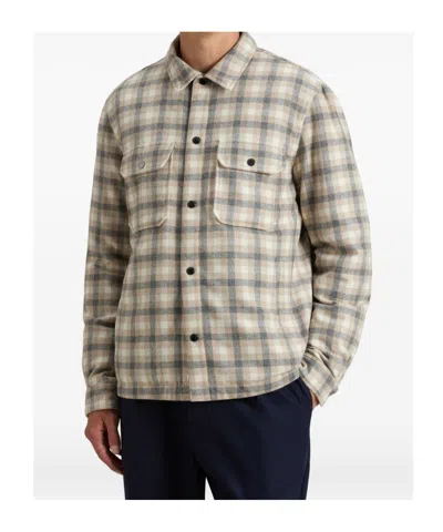 Woolrich Plaid Pattern Jacket Featuring Chest Pockets In Neutral