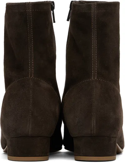 By Far Brown Este Suede Leather Boots In Brown