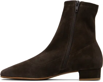 By Far Brown Este Suede Leather Boots In Brown