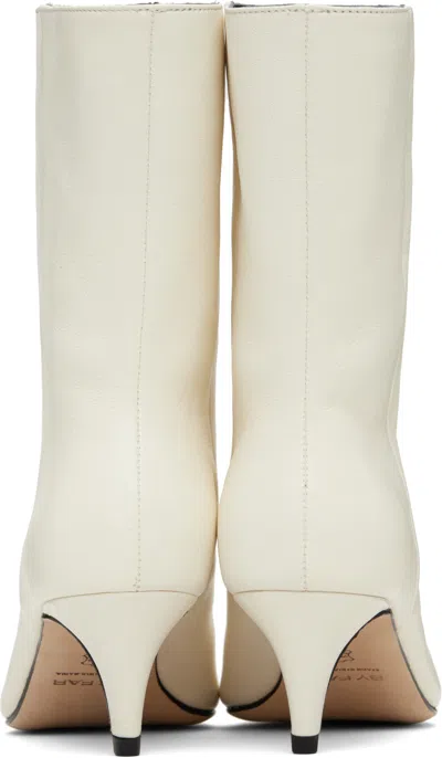 By Far Off-white Lysander Washed Leather Boots In White