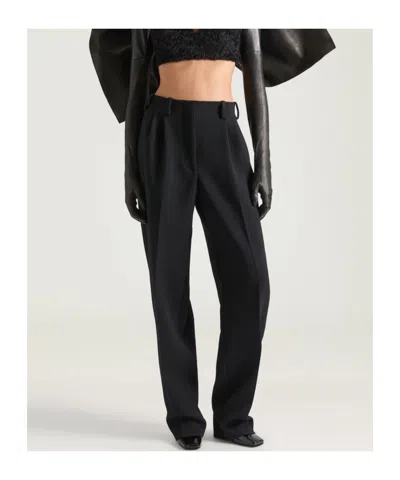 Givenchy Slashed Double Pleat Pants In Wool In Black