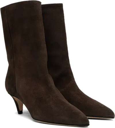By Far Lysander Ristretto Pointed Boots In Brown