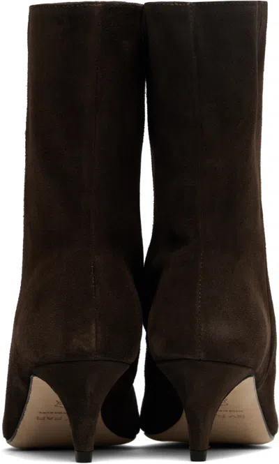 By Far Lysander Ristretto Pointed Boots In Brown