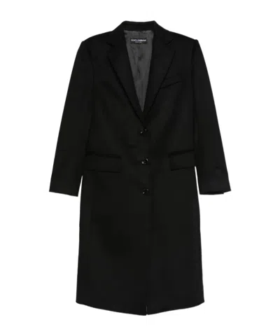 Dolce & Gabbana Single-breasted Coat In Black