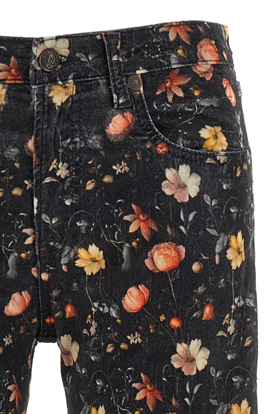 R13 'joan Kick Flare' Jeans In Black