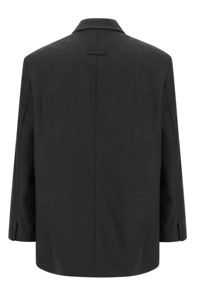 Fear Of God Tailored Single Button Blazer With Notched Lapel In Gray
