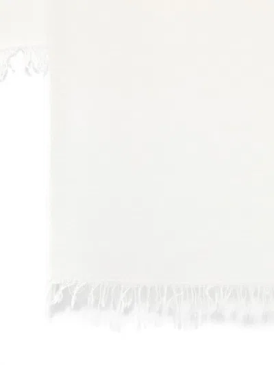 Faliero Sarti White Dianetta Scarf In Cashmere And Silk In White