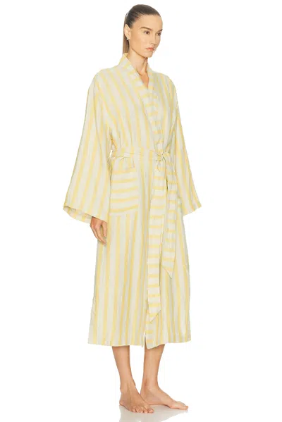Parachute Linen Stripe Robe In Multi