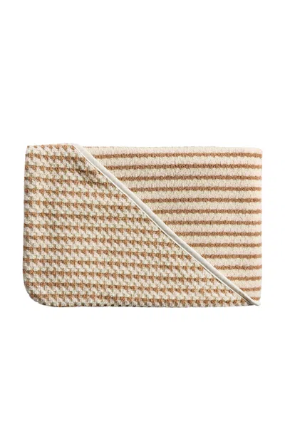 Parachute Organic Mini Mosaic Hooded Toddler Towel In Multi