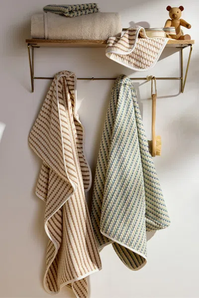 Parachute Organic Mini Mosaic Hooded Toddler Towel In Multi