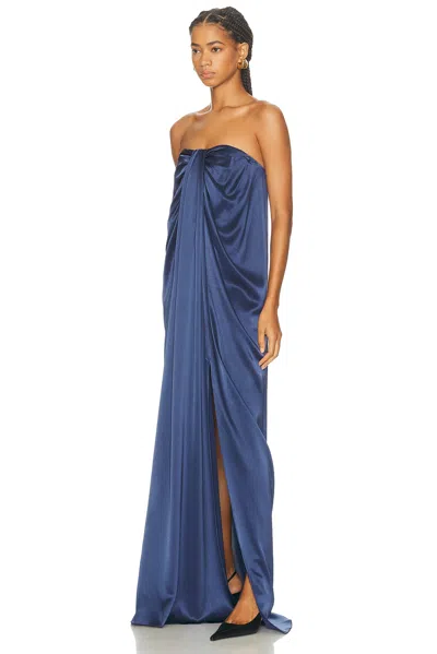 Sev Kris Strapless Dress In Blue