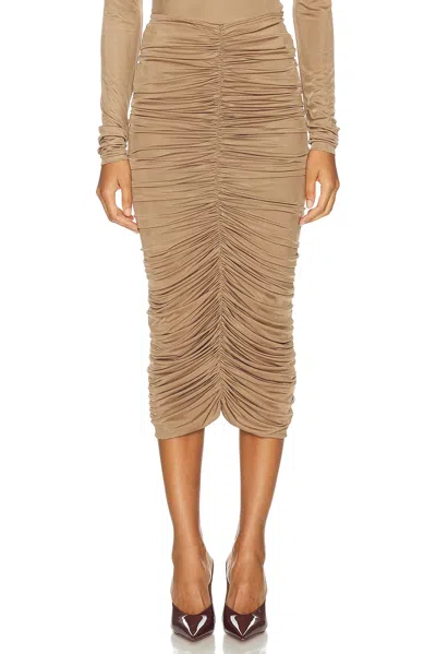 Sev Ruched Skirt In Neutral
