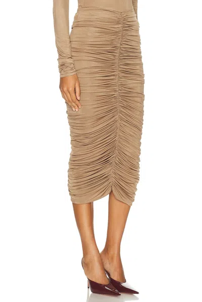 Sev Ruched Skirt In Neutral