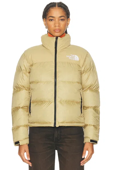 The North Face 1996 Retro Nuptse Khaki Stone Down Jacket In Brown