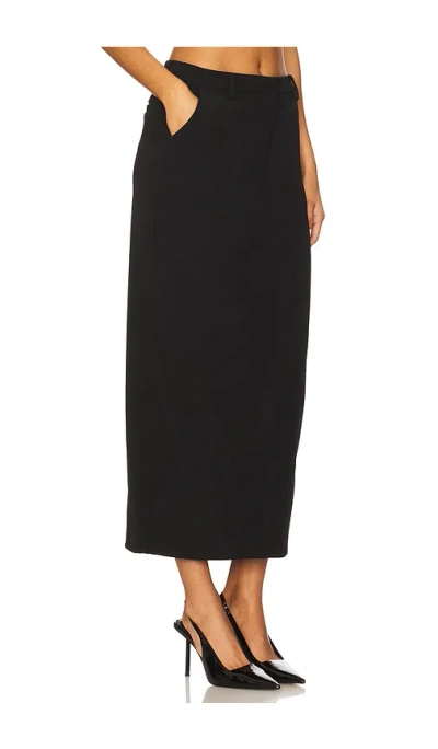 Line & Dot Ida Column Midi Skirt In Black