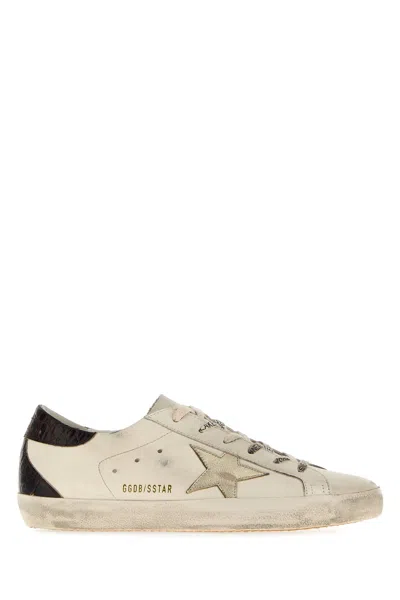 Golden Goose 20mm Super-star Leather Sneakers In White