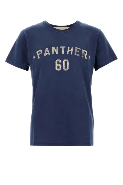 Valentino Panther Graphic Print Crew Neck T-shirt In Blue