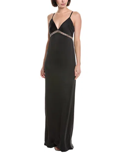 Ramy Brook Mosby Embellished Empire Waist Gown In Black In Black