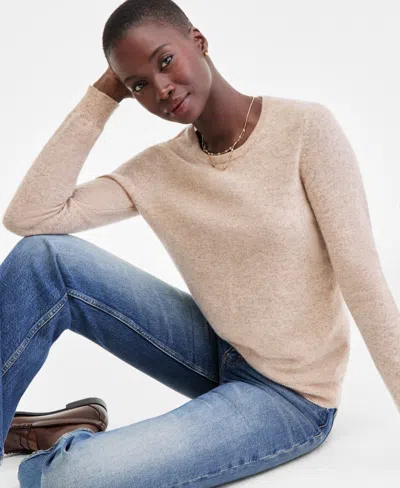 Charter Club 100% Cashmere Women's Petite Long-sleeve Crewneck Sweater, Created For Macy's In Green