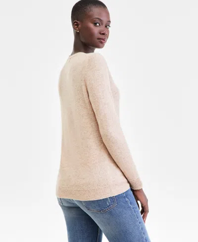 Charter Club 100% Cashmere Women's Petite Long-sleeve Crewneck Sweater, Created For Macy's In Green