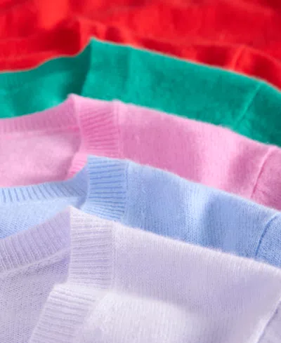 Charter Club 100% Cashmere Petite V-neck Long-sleeve Sweater, Created For Macy's In Red