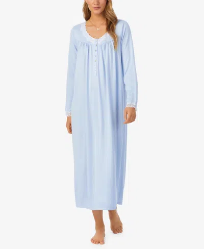 Eileen West Long Sleeve Ballet Nightgown In Blue