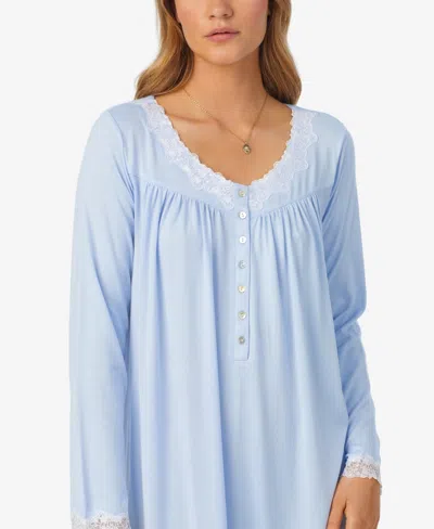 Eileen West Long Sleeve Ballet Nightgown In Blue
