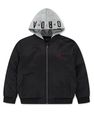 Jordan Boys 8-20 Hooded Bomber Jacket In Black