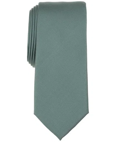 Alfani Men's Solid Texture Slim Tie, Created For Macy's In Green