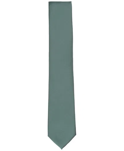 Alfani Men's Solid Texture Slim Tie, Created For Macy's In Green