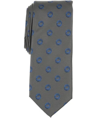 Alfani Men's Lunar Dot Pattern Tie, Macy's Exclusive In Gray