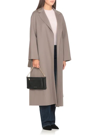 Michael Michael Kors Versatile Leather Shoulder Bag With Chain Strap In Black