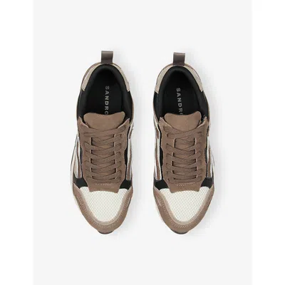 Sandro Flame Sneakers In Brown