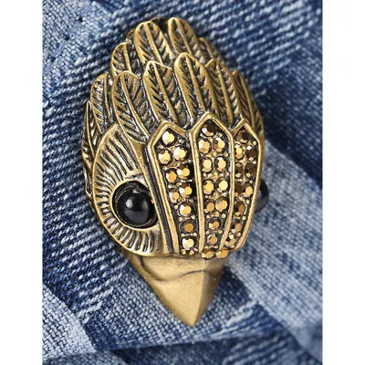 Kurt Geiger Womens Mini Kensington Denim Cross Body Bag In Blue