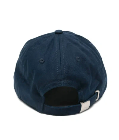 Autry Maison Kitsune Patch Baseball Cap In Blue