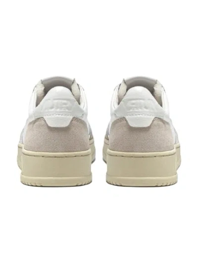 Autry White Leather And Suede Sneakers In White