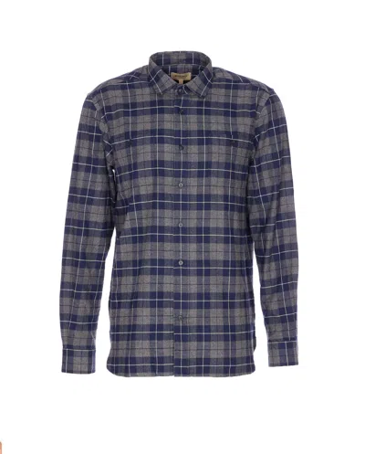 Woolrich Long Sleeve Check Pattern Button-down Shirt In Blue